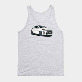 Toyota GR Yaris in Glacier White Tank Top